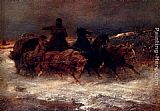 Famous Winter Paintings - A Troika In Winter
